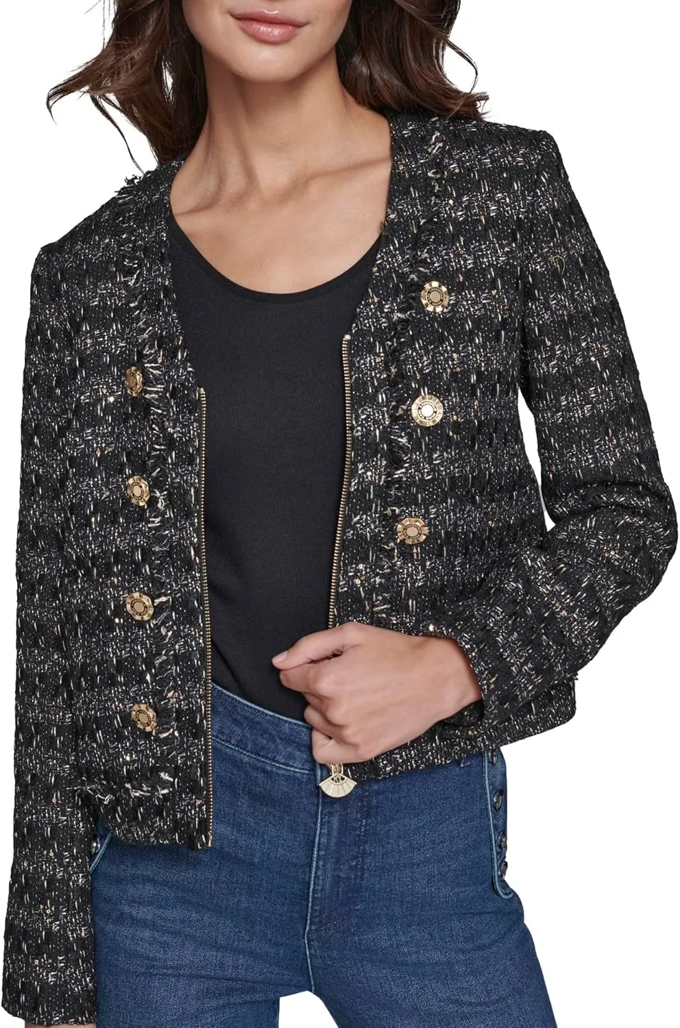 Karl Lagerfeld Paris Women's Structured Suiting Jacket