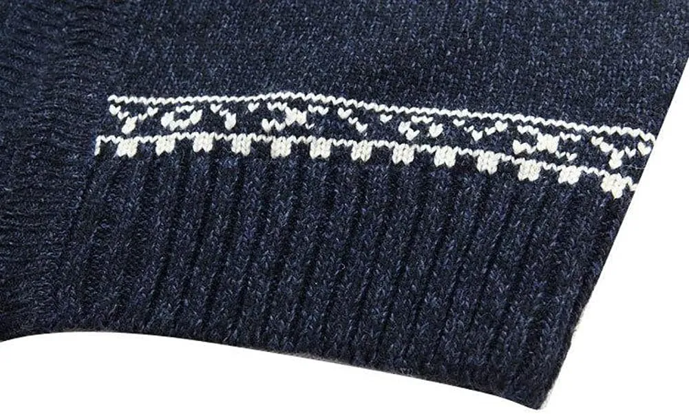 Kedera Men's Cardigan Sweaters Stand Collar Cable Thick Knitted Full Zip Sweater with Pattern