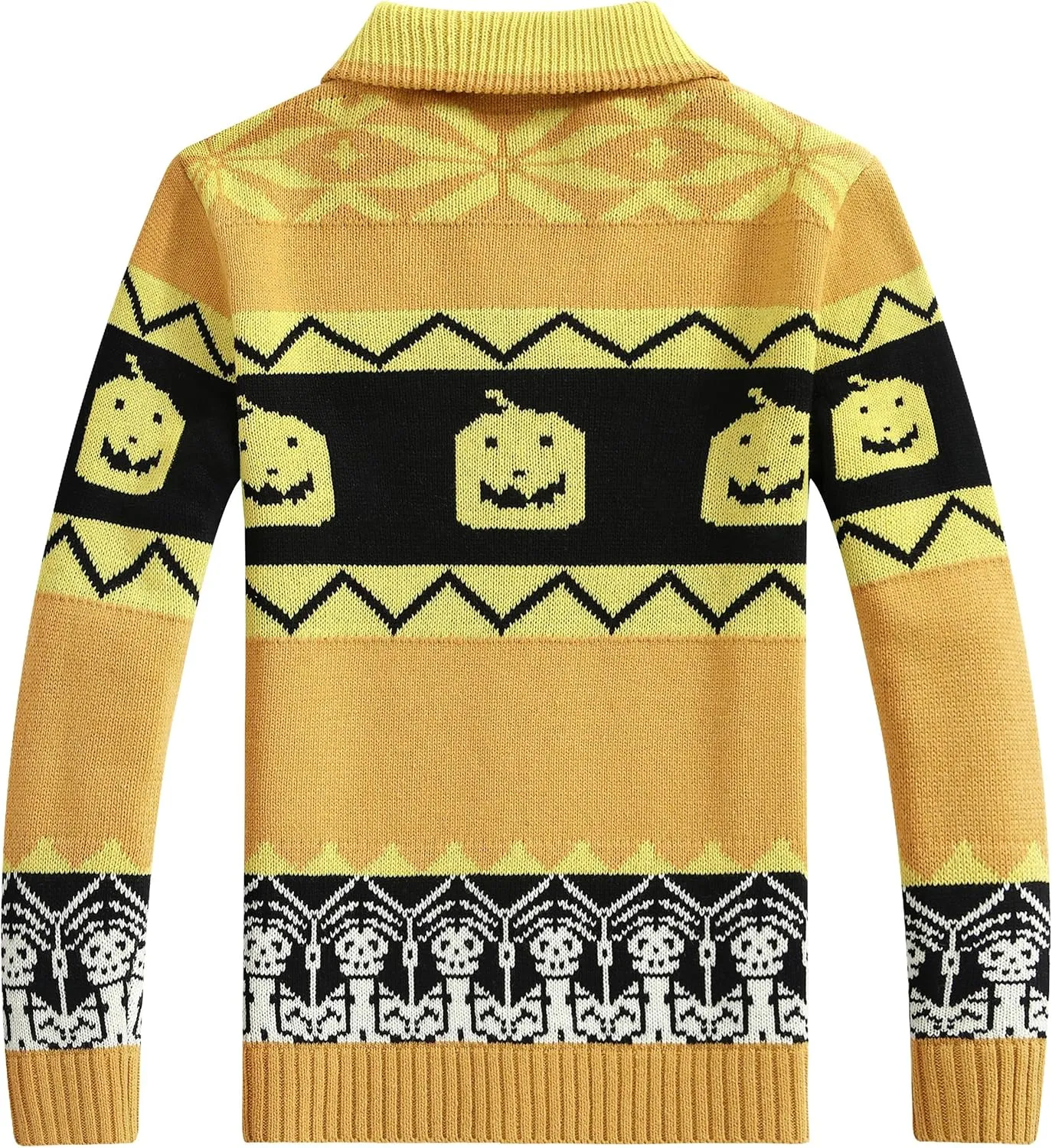 Kedera Men's Cardigan Sweaters Stand Collar Cable Thick Knitted Full Zip Sweater with Pattern