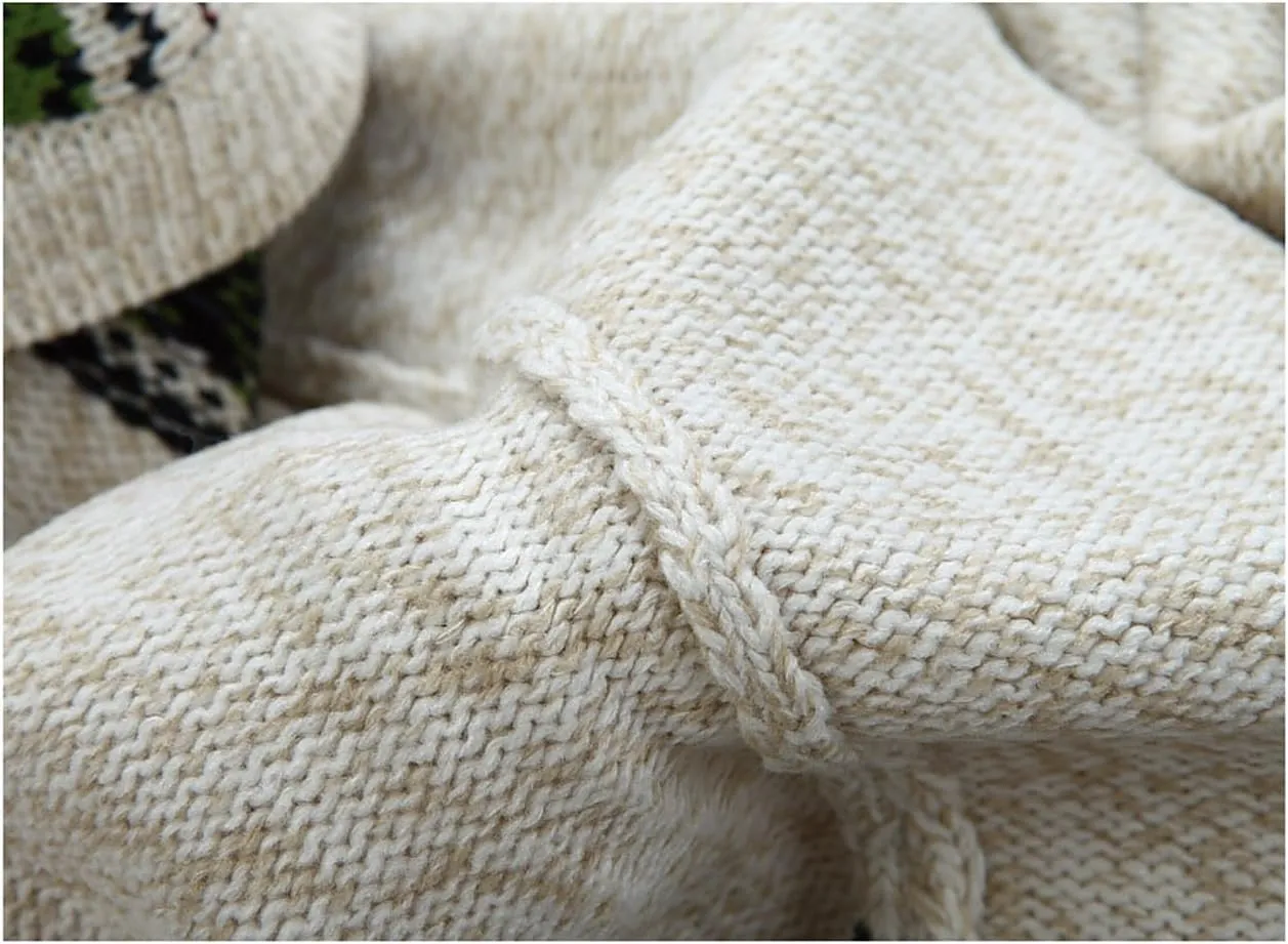 Kedera Men's Cardigan Sweaters Stand Collar Cable Thick Knitted Full Zip Sweater with Pattern