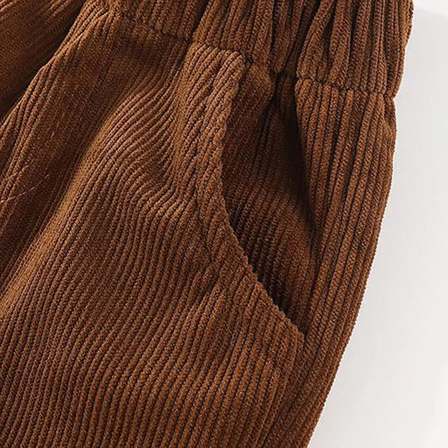 Kids Boys Girls Corduroy Pants Pull on Joggers Baggy Sweatpants Solid Elastic Waist Trousers Loung School Pants