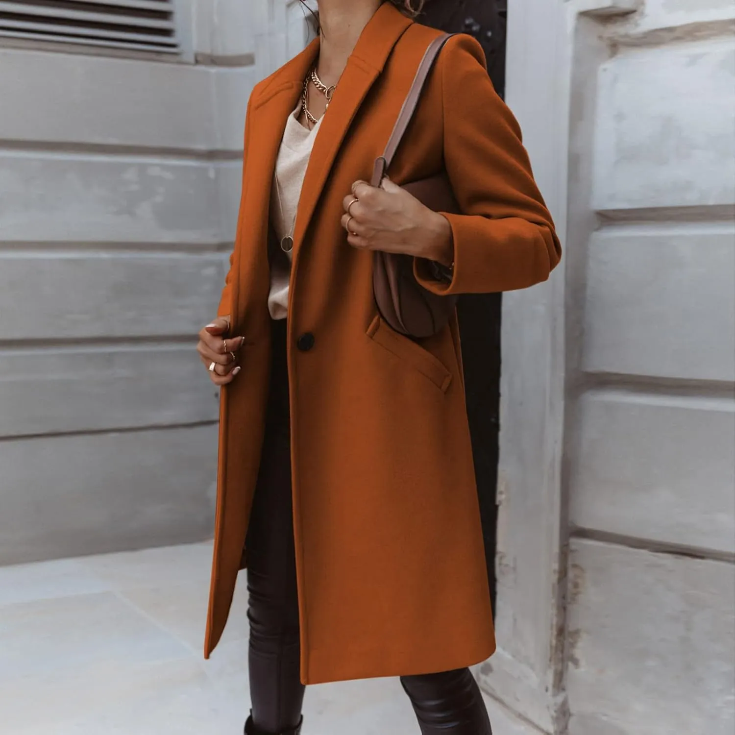 LCMTWX Trench Coat for Women 2023 Outwear Womens Elegant Windbreaker Wild Winter Women's Coat Black Trench Coat Women