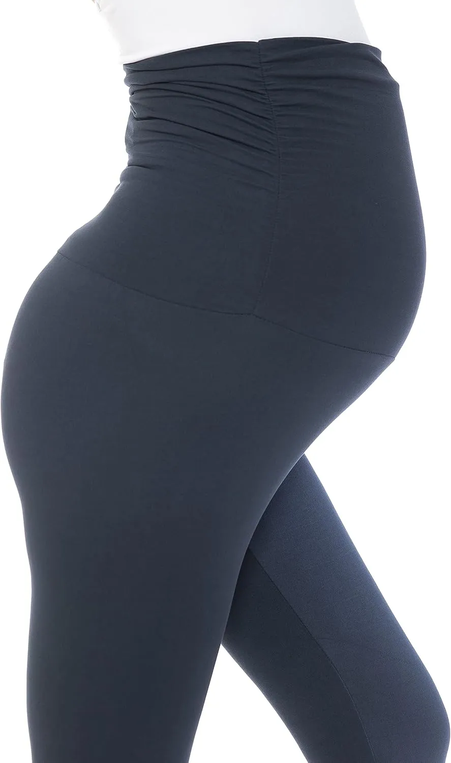 Leggings Depot Women's Maternity Leggings Over The Belly Pregnancy Casual Yoga Tights