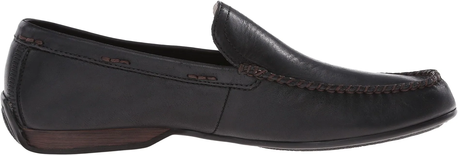 Lewis Venetian Frye Loafers in Black Oiled Vintage