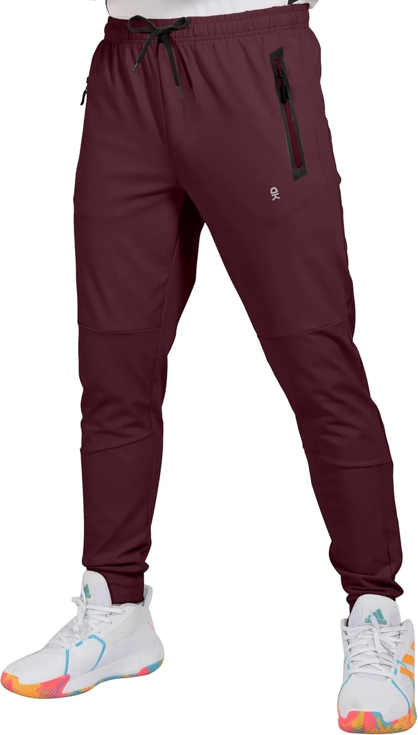 Little Donkey Andy Men's Lightweight Tapered Joggers, Quick-Dry Stretch Athletic Track Pants for Running, Gym, and Training