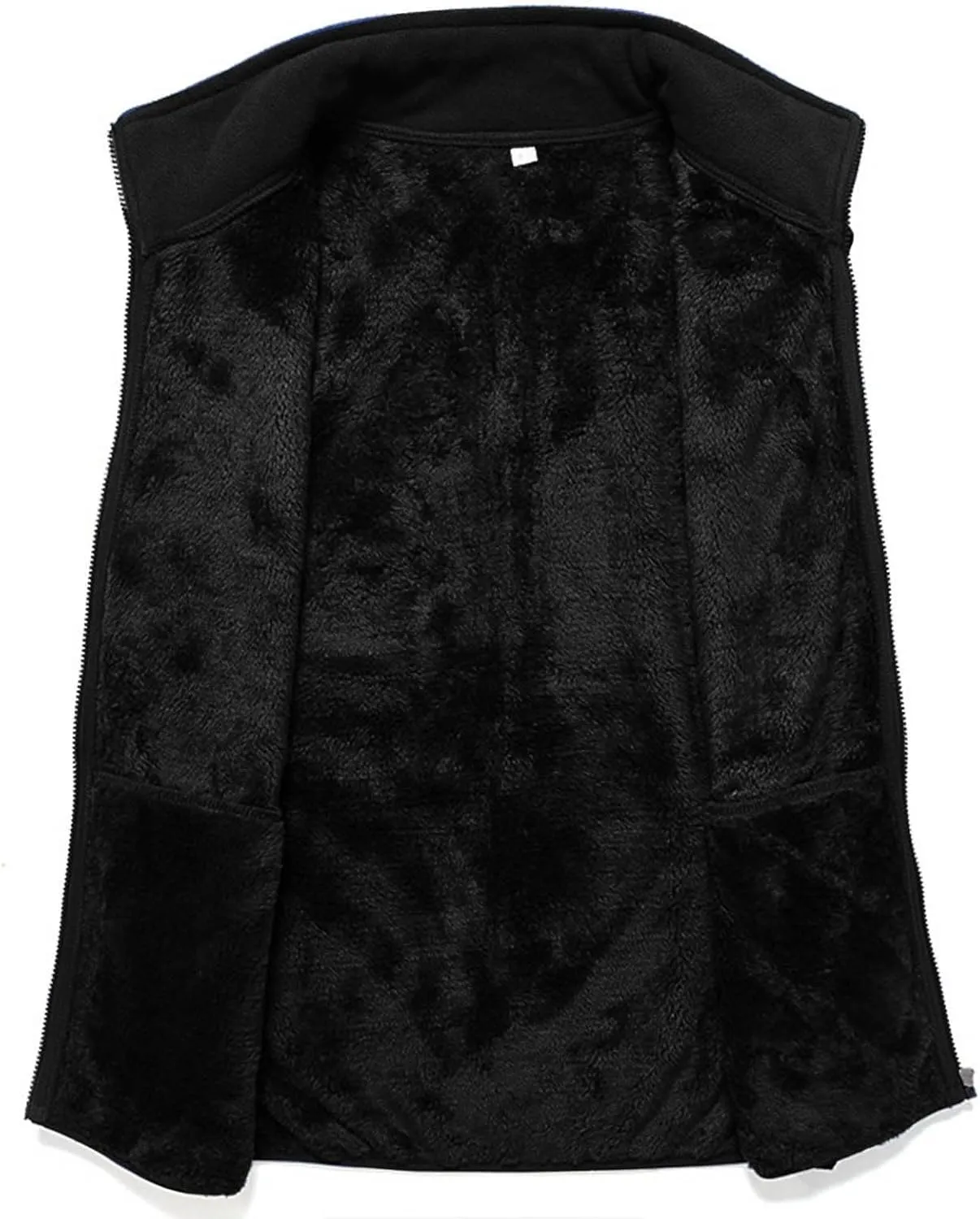 Men Fleece Vest Full Zip Outerwear Vests Plus Size Winter Vest Sleeveless Fleece Jackets Big and Tall Thermal Vest