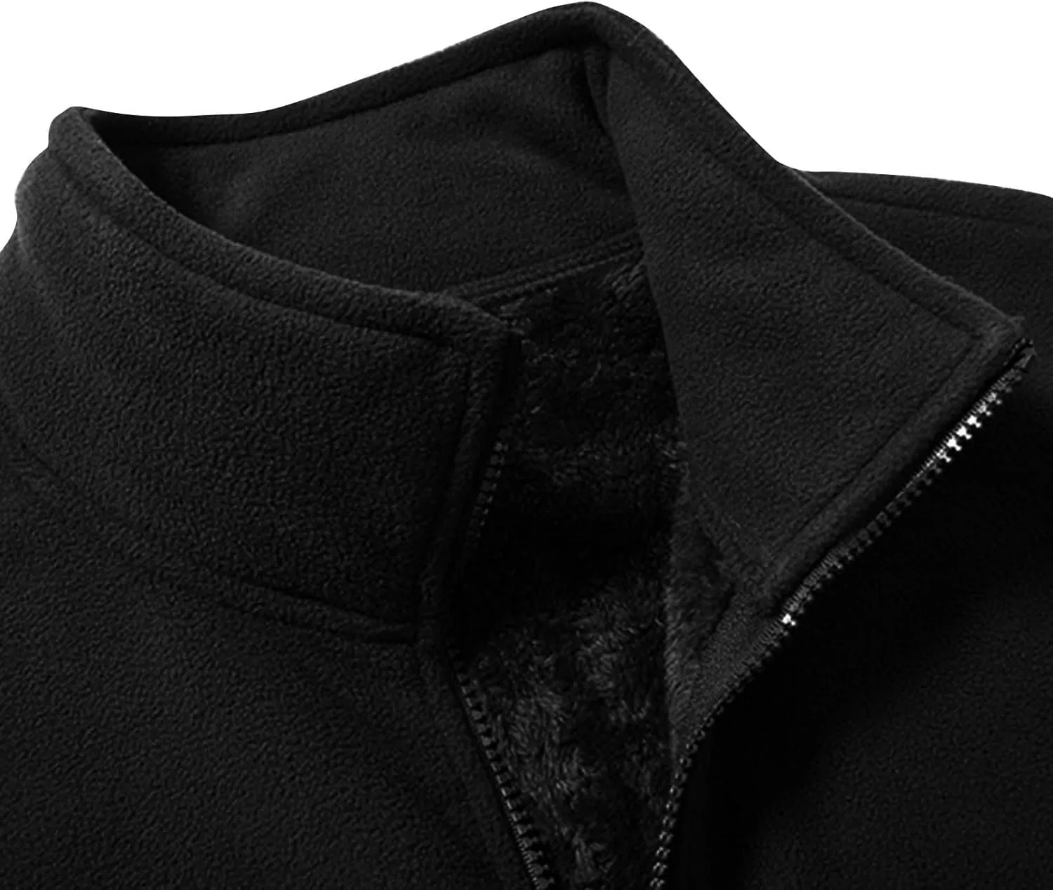 Men Fleece Vest Full Zip Outerwear Vests Plus Size Winter Vest Sleeveless Fleece Jackets Big and Tall Thermal Vest
