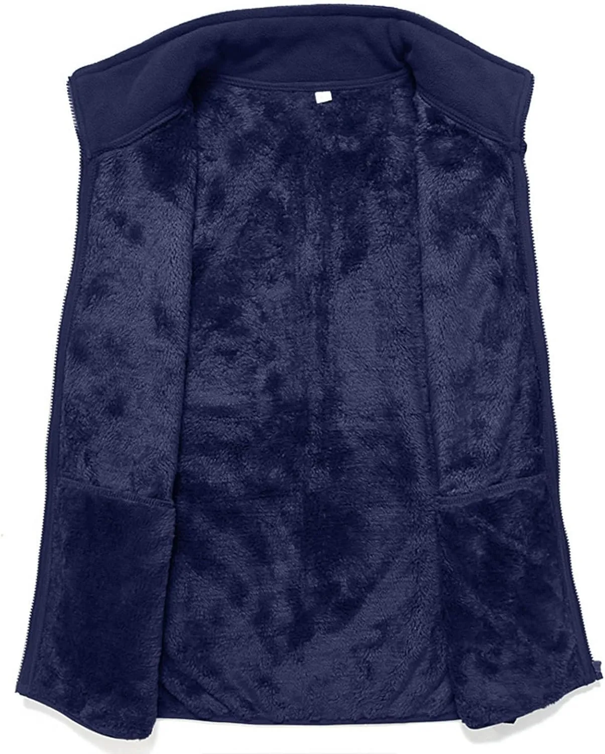 Men Fleece Vest Full Zip Outerwear Vests Plus Size Winter Vest Sleeveless Fleece Jackets Big and Tall Thermal Vest
