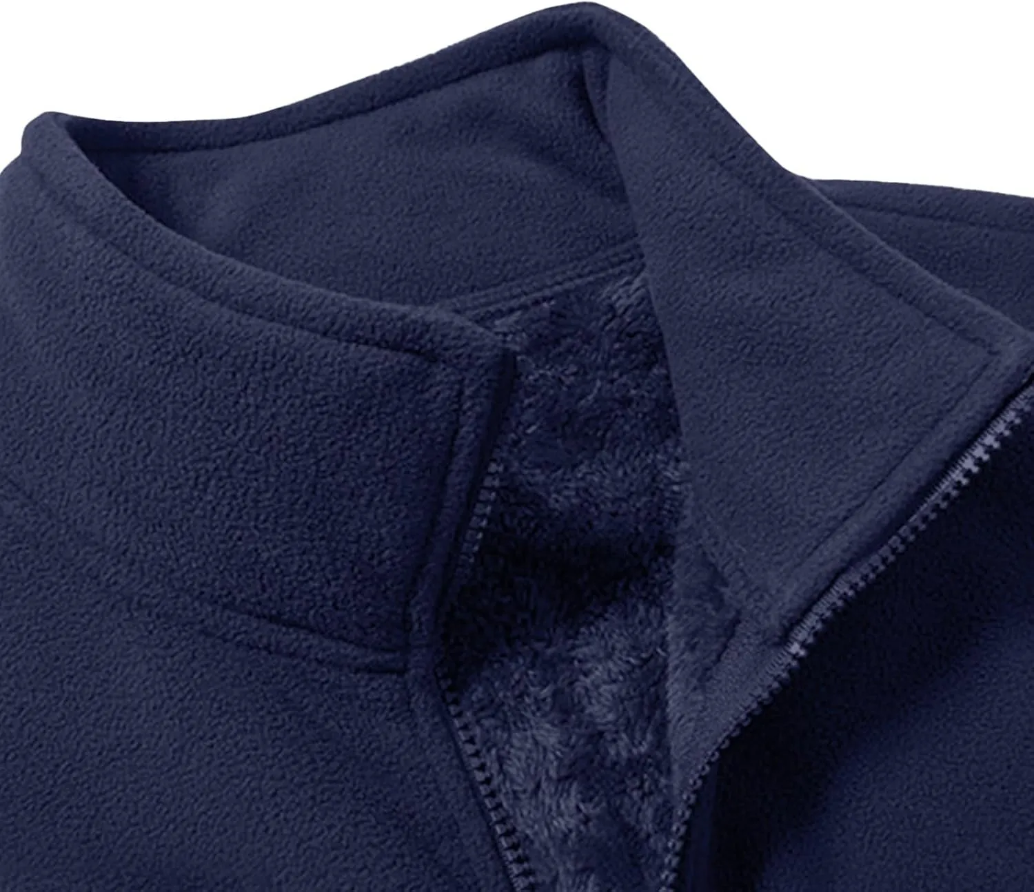 Men Fleece Vest Full Zip Outerwear Vests Plus Size Winter Vest Sleeveless Fleece Jackets Big and Tall Thermal Vest