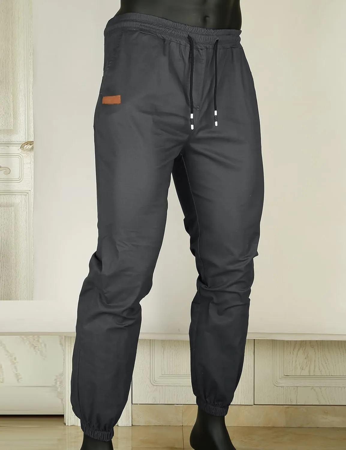 Men Joggers Chino Cargo Pants Hiking Outdoor Recreation Pants Twill Fitness Track Jogging Pants Casual Cotton Pants