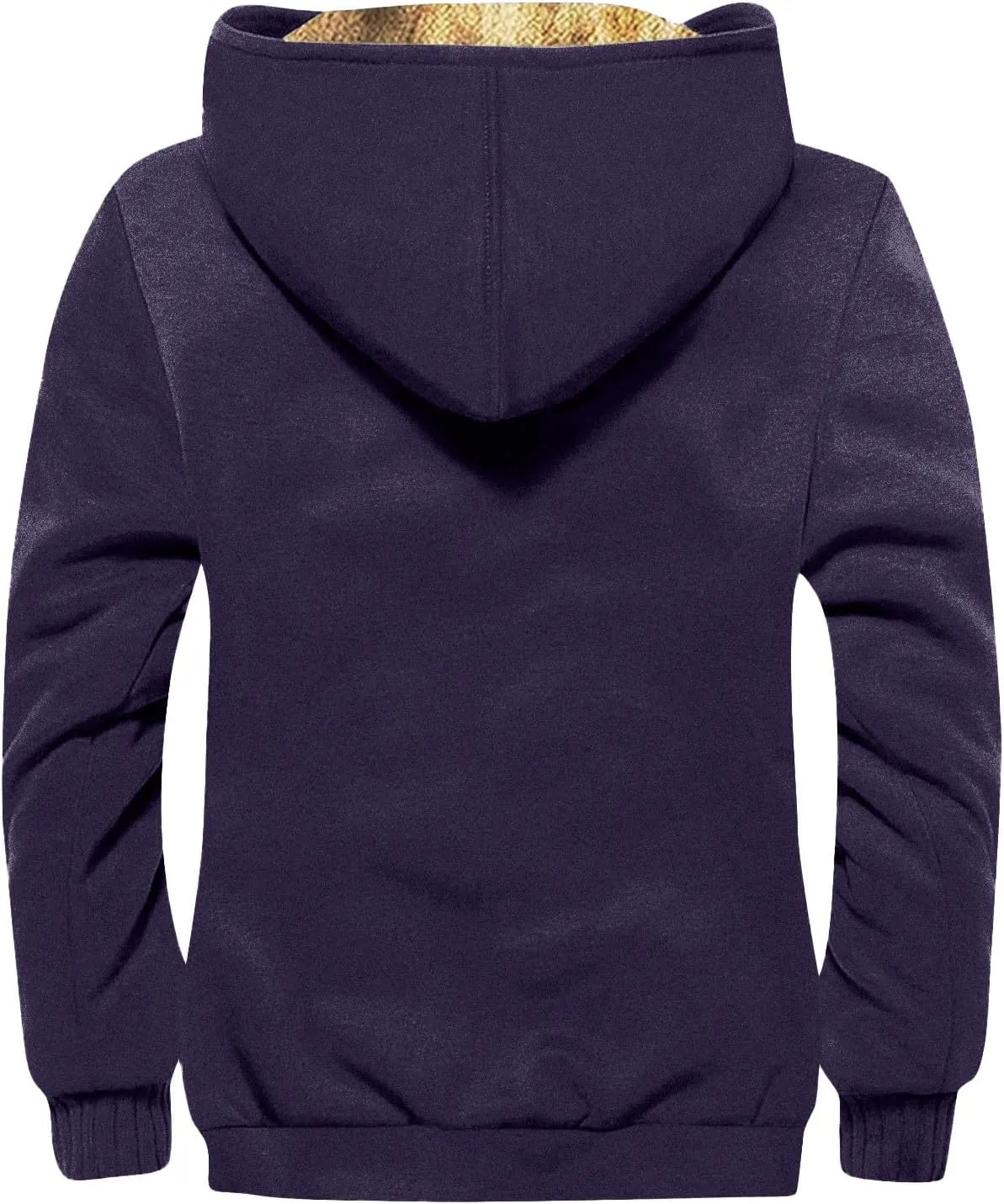 Men Winter Sherpa Lined Jacket Heavyweight Fleece Warm Trucker Hoodies Coat Big And Tall Jackets For Men Hoodie
