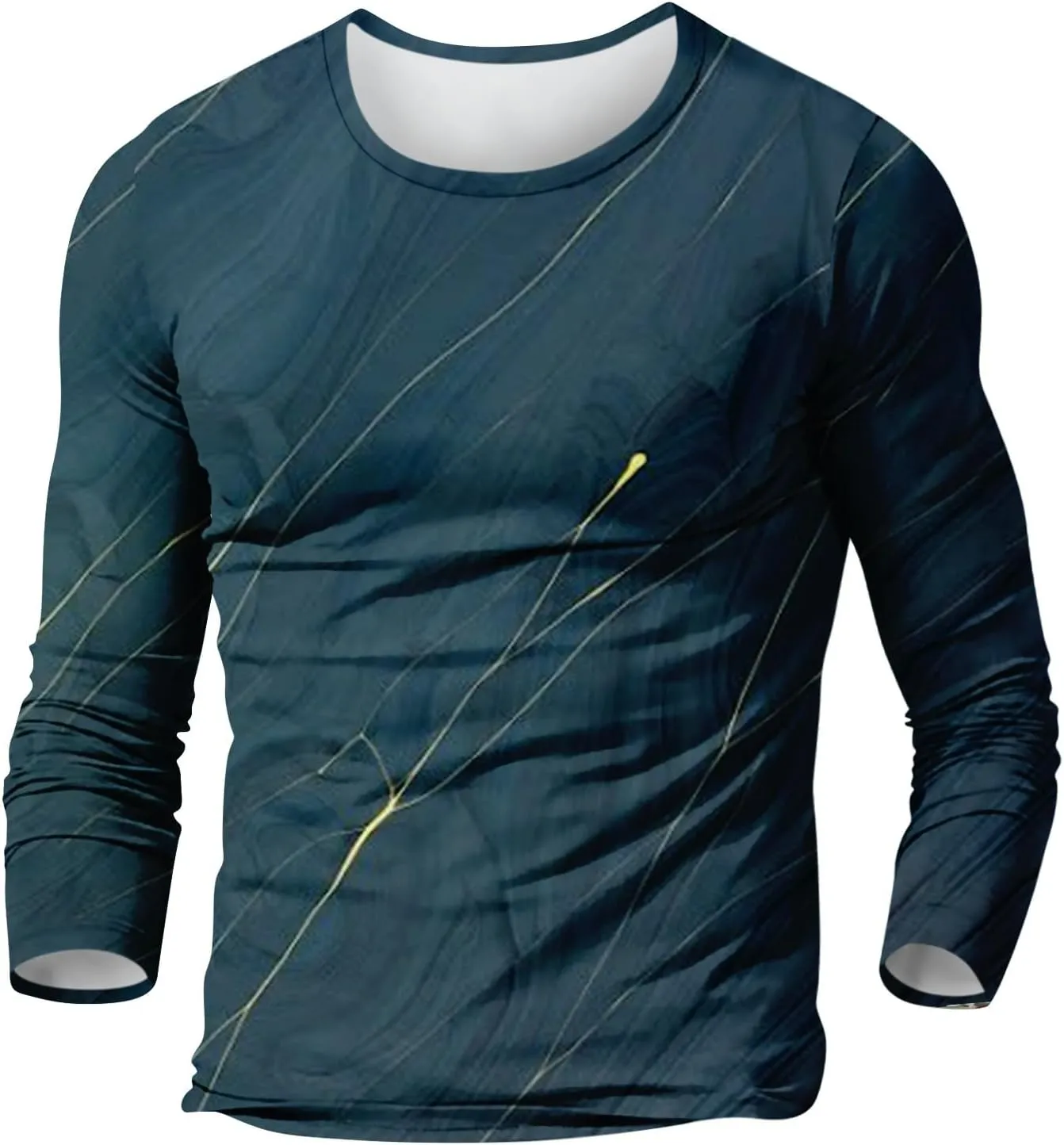 Men's 2023 Autumn Casual T Shirt Graphic Abstract Long Sleeve Print Fashion Shirts Designer Vintage Blouse Tops