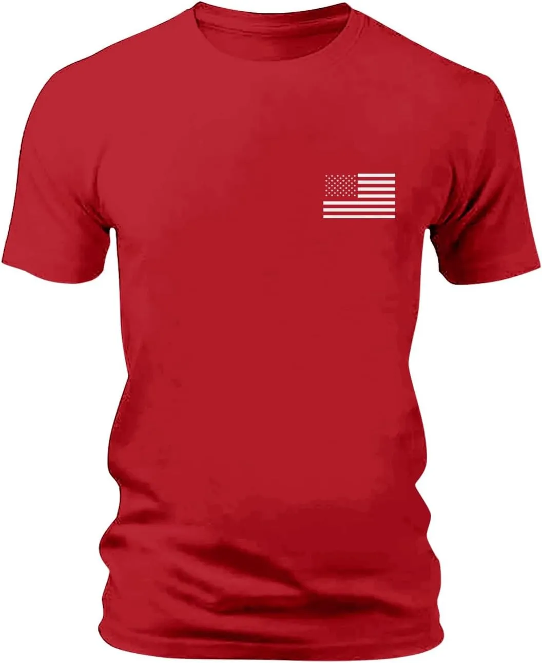 Mens 4th of July USA Flag T-Shirt Outdoor Independence Day American Flag Shirt Casual Summer Workout Fitness Tees