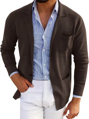 Men's Blazer Suit Jacket Casual Linen Sport Coat Lightweight Notched Lapel Sport Coat Trendy Cocktail Tuxedo Jackets