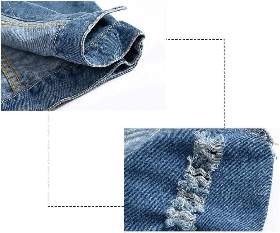Mens Casual Denim Vest Sleeveless,Vintage Jean Vest Button Down