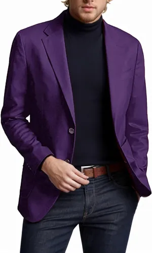 Men's Casual Lightweight Blazer Jacket Slim Fit Two Button Sports Suit Coat Business Wedding Everyday Wear