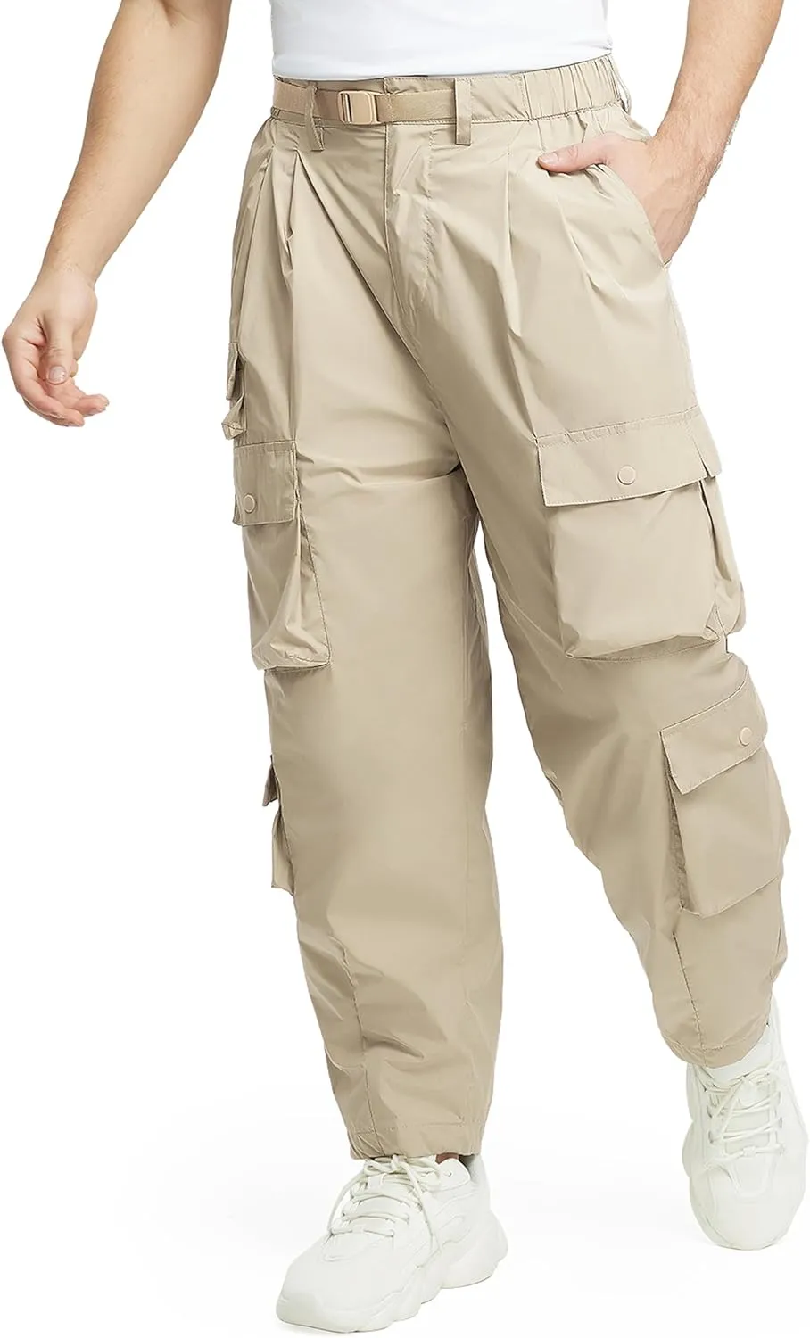 Mens Casual Pants Hiking Pants Cargo Pants Loose Elastic Waist Running Joggers Outdoor Pants