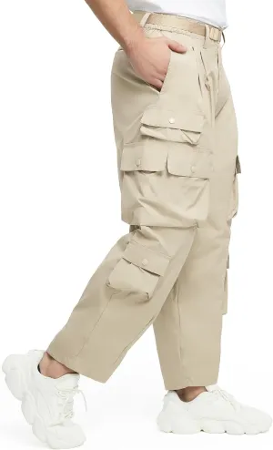 Mens Casual Pants Hiking Pants Cargo Pants Loose Elastic Waist Running Joggers Outdoor Pants