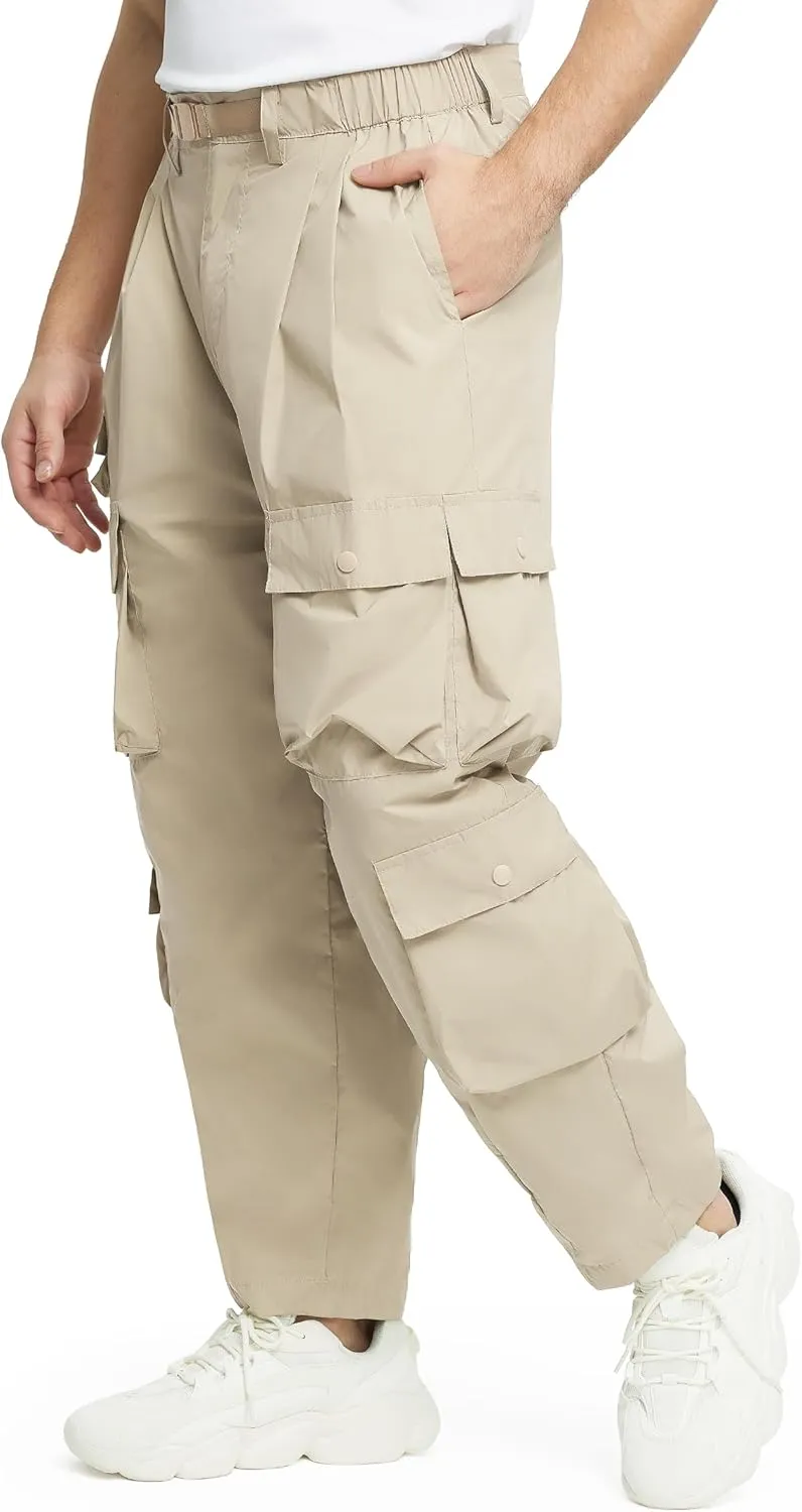 Mens Casual Pants Hiking Pants Cargo Pants Loose Elastic Waist Running Joggers Outdoor Pants