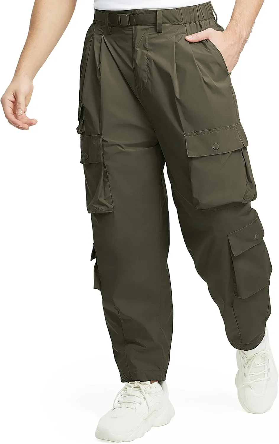 Mens Casual Pants Hiking Pants Cargo Pants Loose Elastic Waist Running Joggers Outdoor Pants