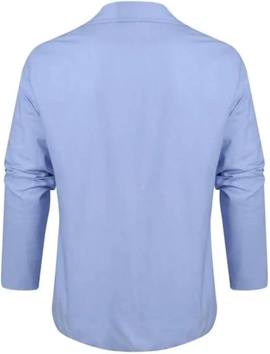 Men's Casual Shirt Jacket Cotton Linen Shacket Loose Fit Long Sleeve Button-Down Overshirt Soft Lightweight Work Coat