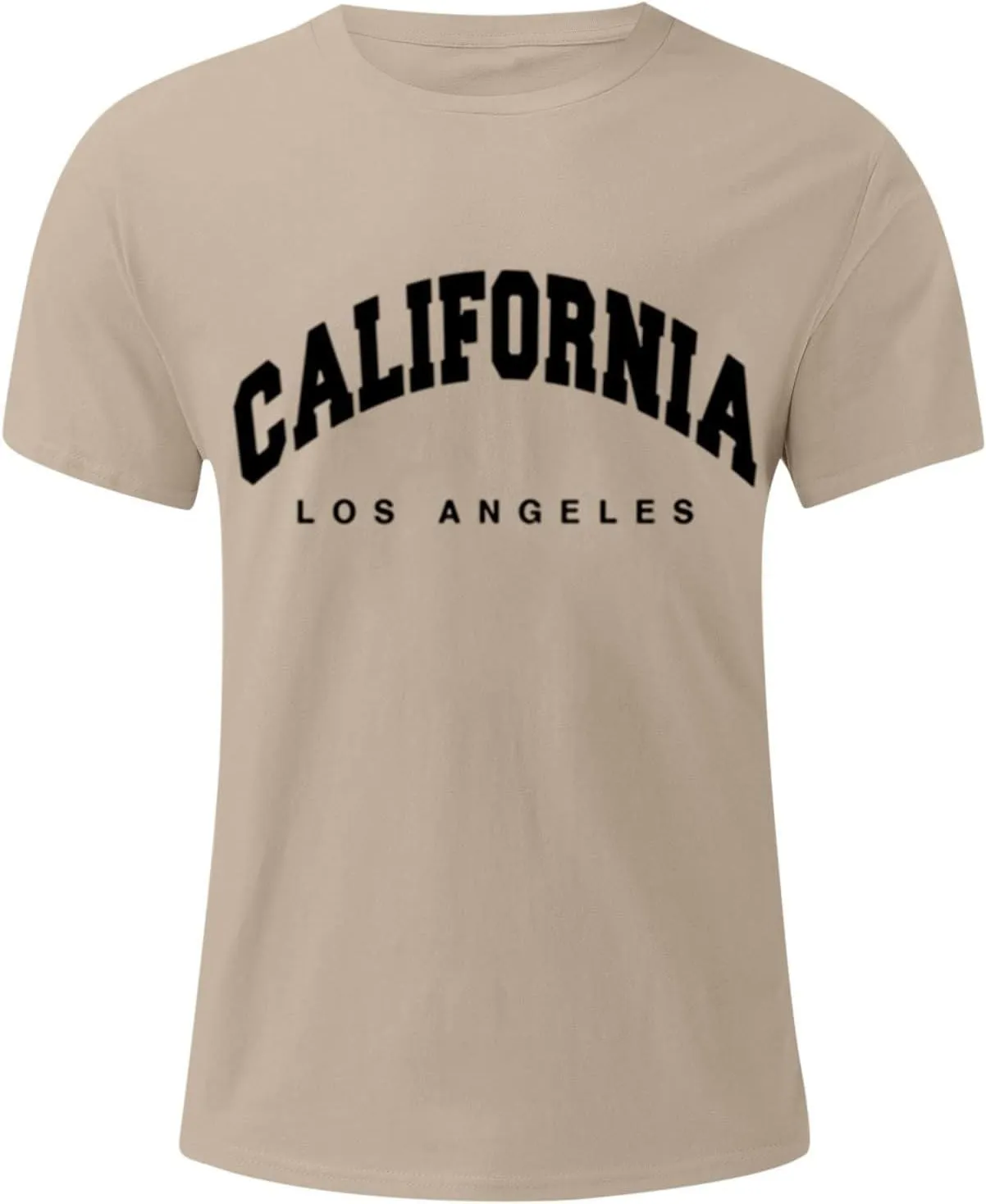 Mens Casual T-Shirt Summer Work Sports Short Sleeve Shirts Fashion Cotton Print Oversize Comfortable Round Neck Tees