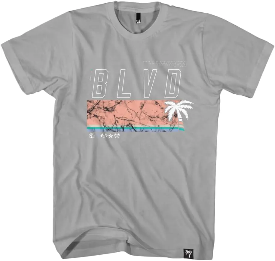 Mens Fashion T-Shirt Loose Fit Heavyweight Short-Sleeve Shirt
