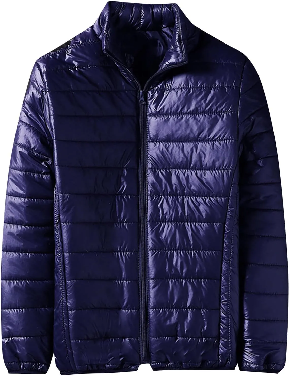 Men's Lightweight Puffer Jacket Winter Warm Down Coats Plus Size Packable Hooded Insulated Coat for Snow Ski Traveling