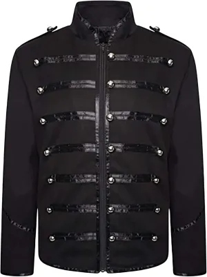 Mens Marching Band Drummer Jacket Stylish Military Inspired Parade Jacket for Cosplay Adventures Halloween Costumes