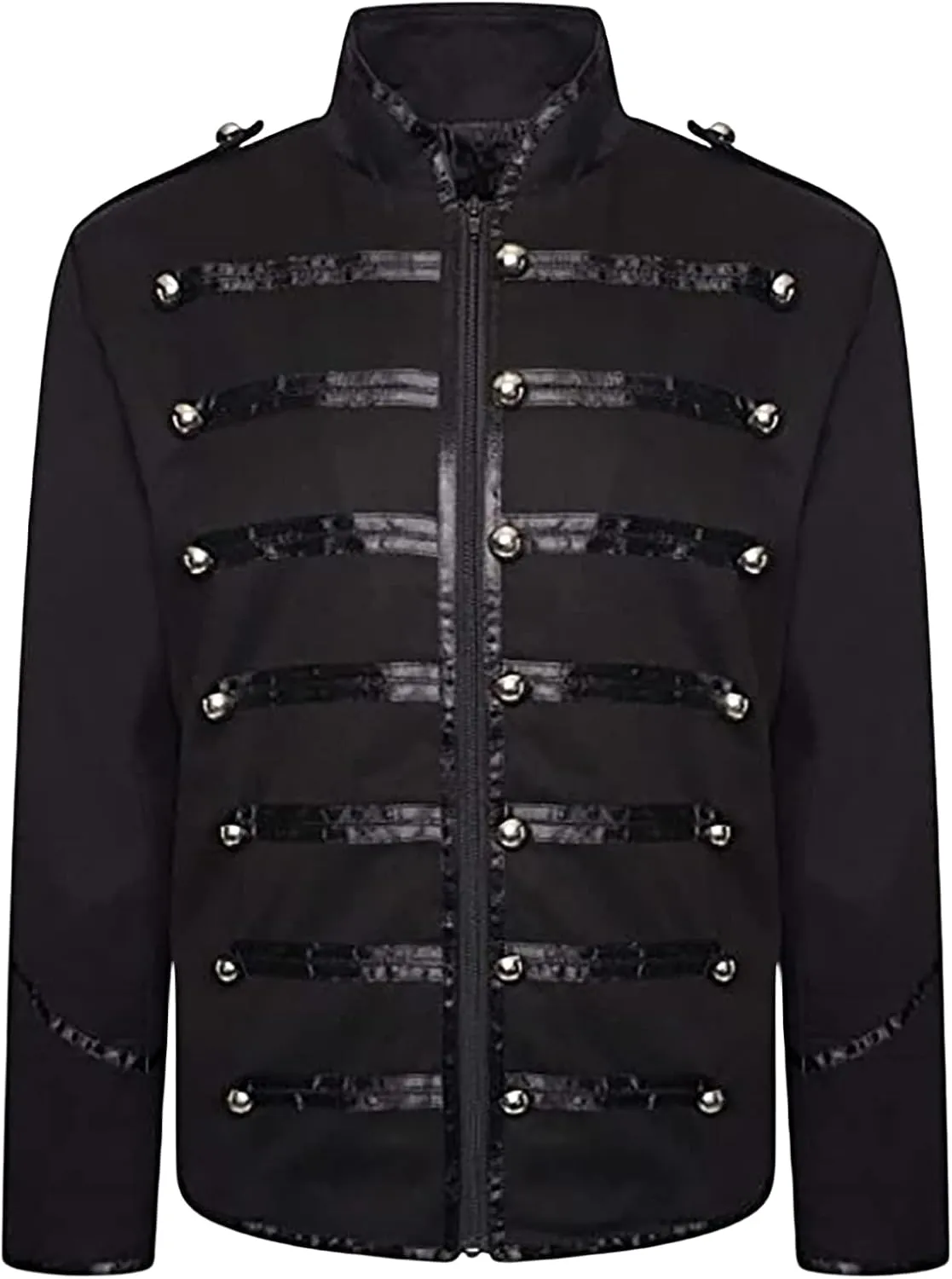 Mens Marching Band Drummer Jacket Stylish Military Inspired Parade Jacket for Cosplay Adventures Halloween Costumes