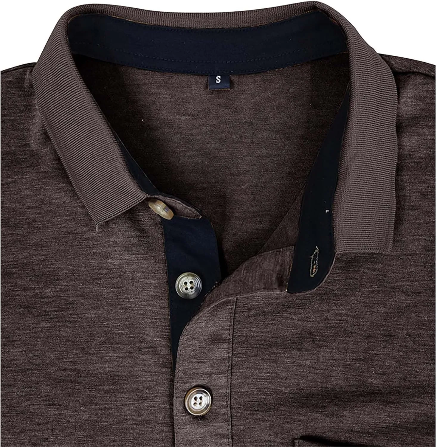 Men's Polo Shirts Summer Short Sleeve Casual 3 Button T-Shirts Classic Basic Golf Work Tees Tops with Pocket