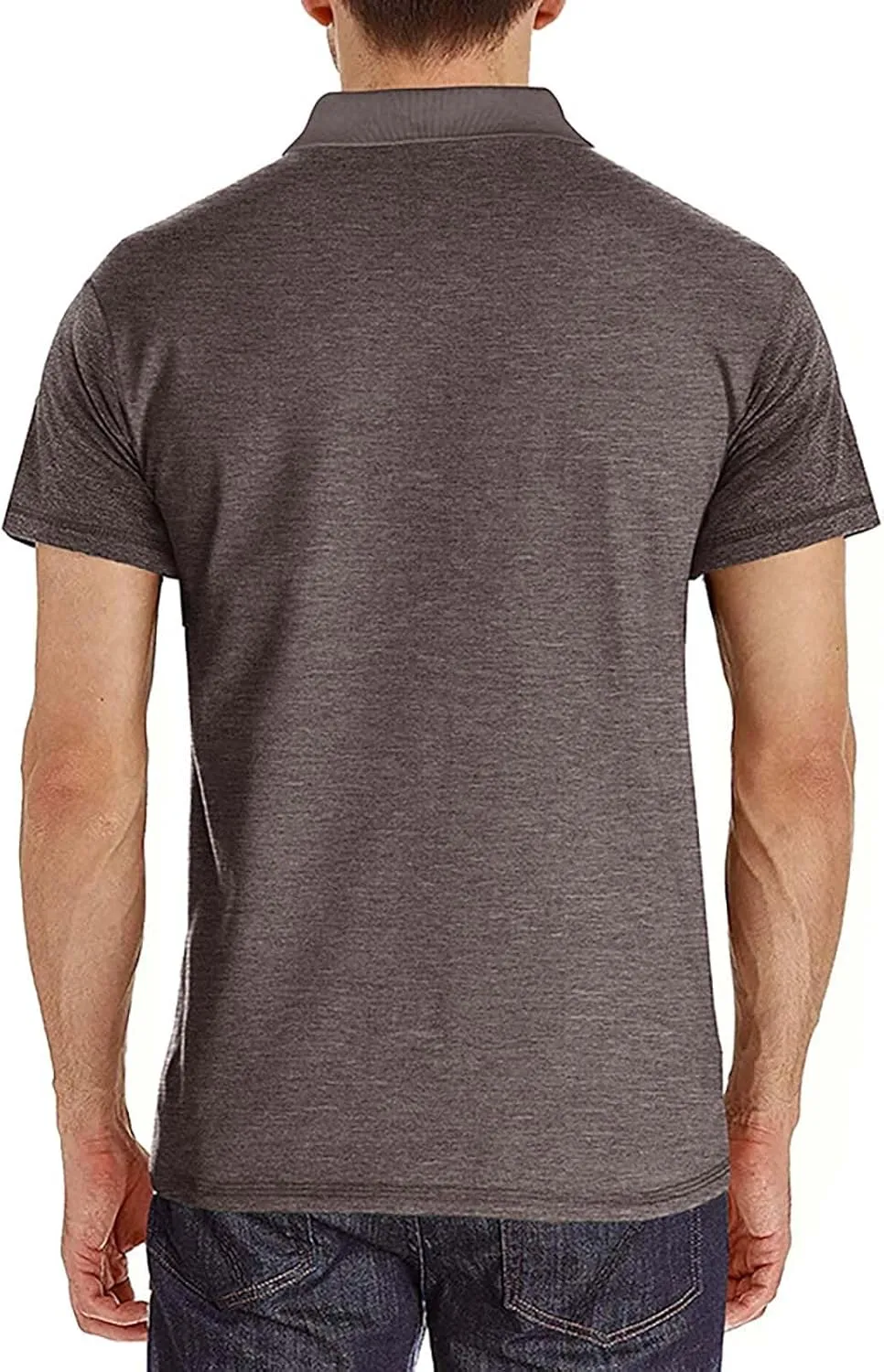 Men's Polo Shirts Summer Short Sleeve Casual 3 Button T-Shirts Classic Basic Golf Work Tees Tops with Pocket