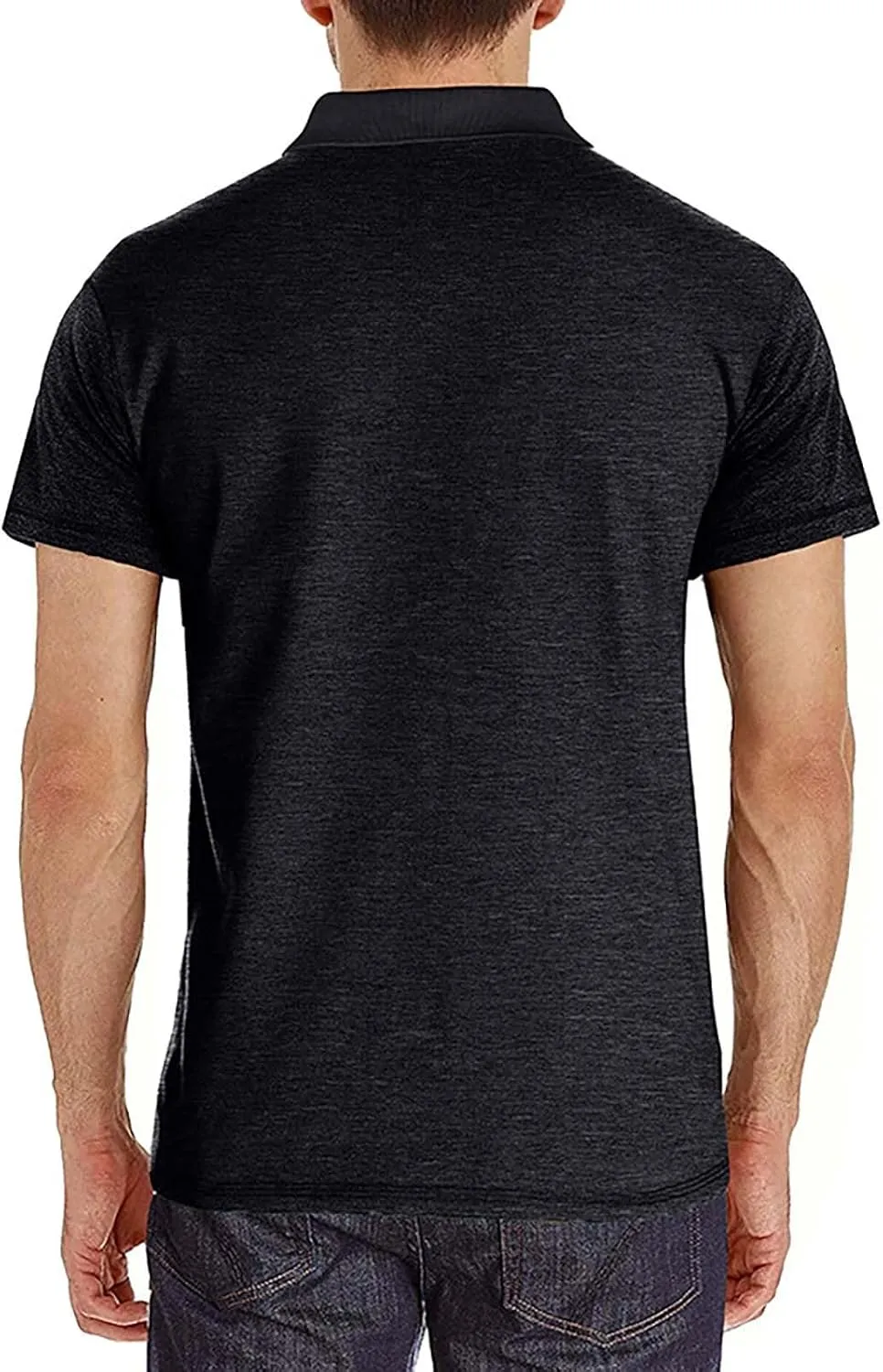 Men's Polo Shirts Summer Short Sleeve Casual 3 Button T-Shirts Classic Basic Golf Work Tees Tops with Pocket