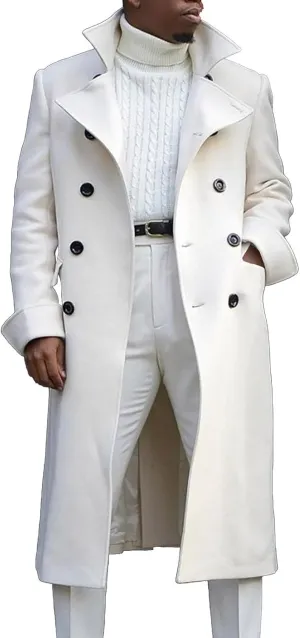 mens trench coat Coat Lapel Collar Long Sleeve Padded Leather Jacket Vintage Thicken Coat Sheepskin Jacket rain coat