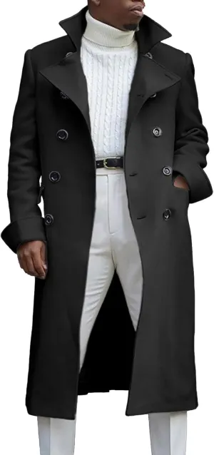 mens trench coat Coat Lapel Collar Long Sleeve Padded Leather Jacket Vintage Thicken Coat Sheepskin Jacket rain coat