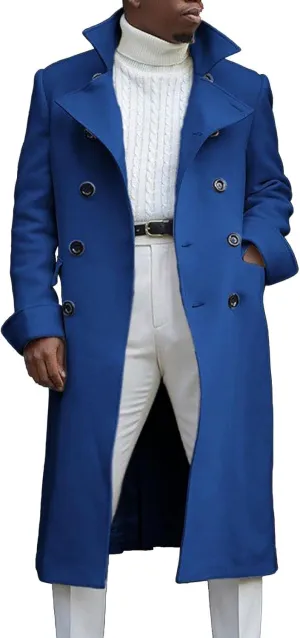 mens trench coat Coat Lapel Collar Long Sleeve Padded Leather Jacket Vintage Thicken Coat Sheepskin Jacket rain coat
