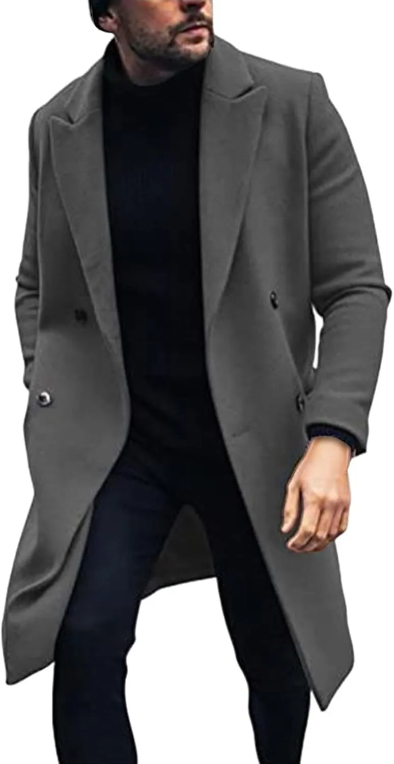 mens trench coat Coat Lapel Collar Long Sleeve Padded Leather Jacket Vintage Thicken Coat Sheepskin Jacket rain coat