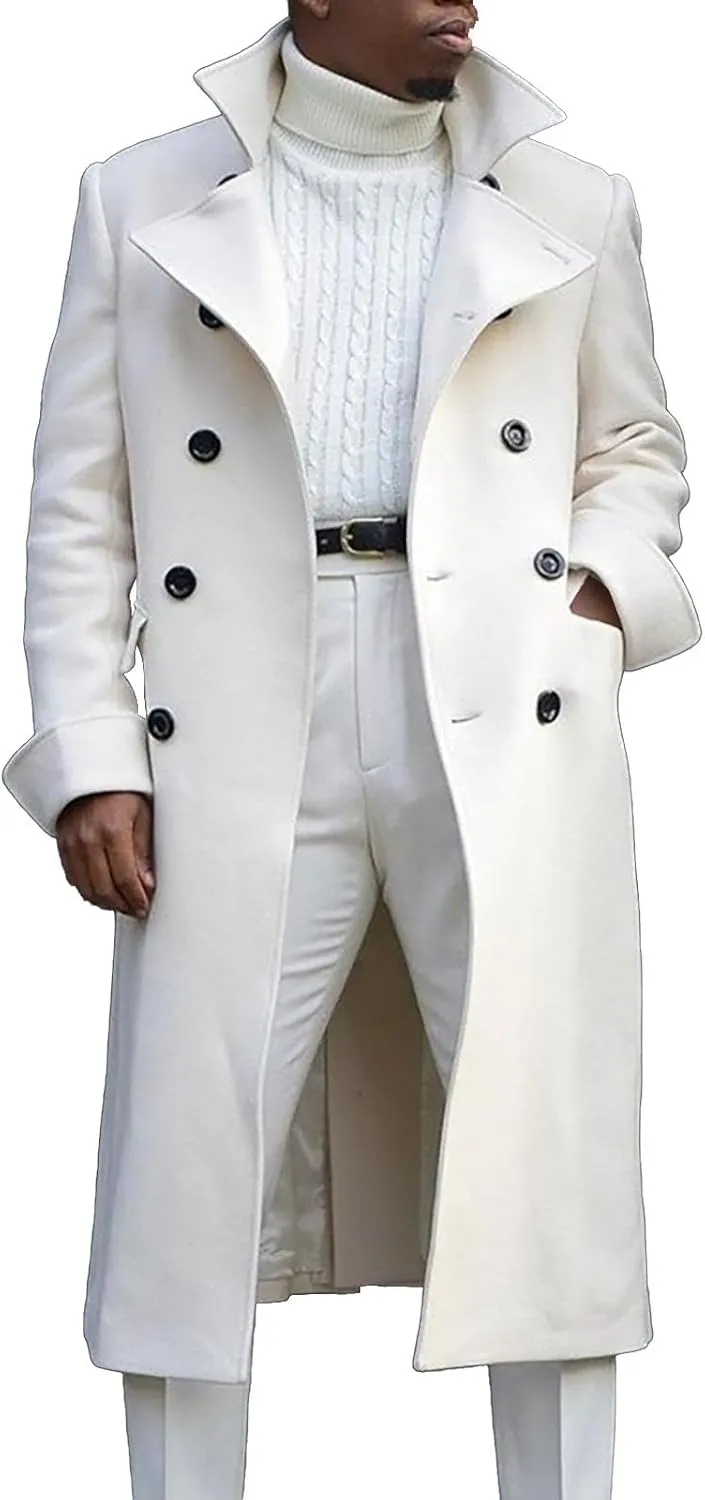 mens trench coat Coat Lapel Collar Long Sleeve Padded Leather Jacket Vintage Thicken Coat Sheepskin Jacket rain coat