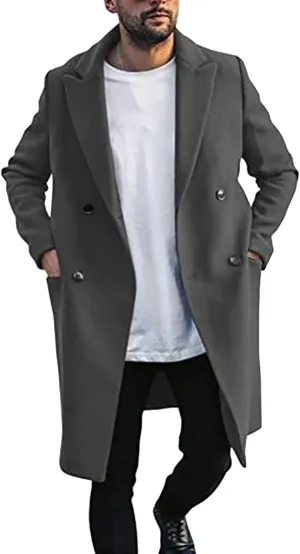 mens trench coat Coat Lapel Collar Long Sleeve Padded Leather Jacket Vintage Thicken Coat Sheepskin Jacket rain coat