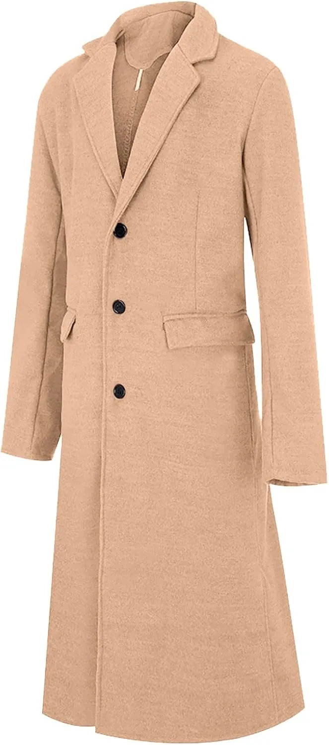 mens trench coat Coat Lapel Collar Long Sleeve Padded Leather Jacket Vintage Thicken Coat Sheepskin Jacket rain coat