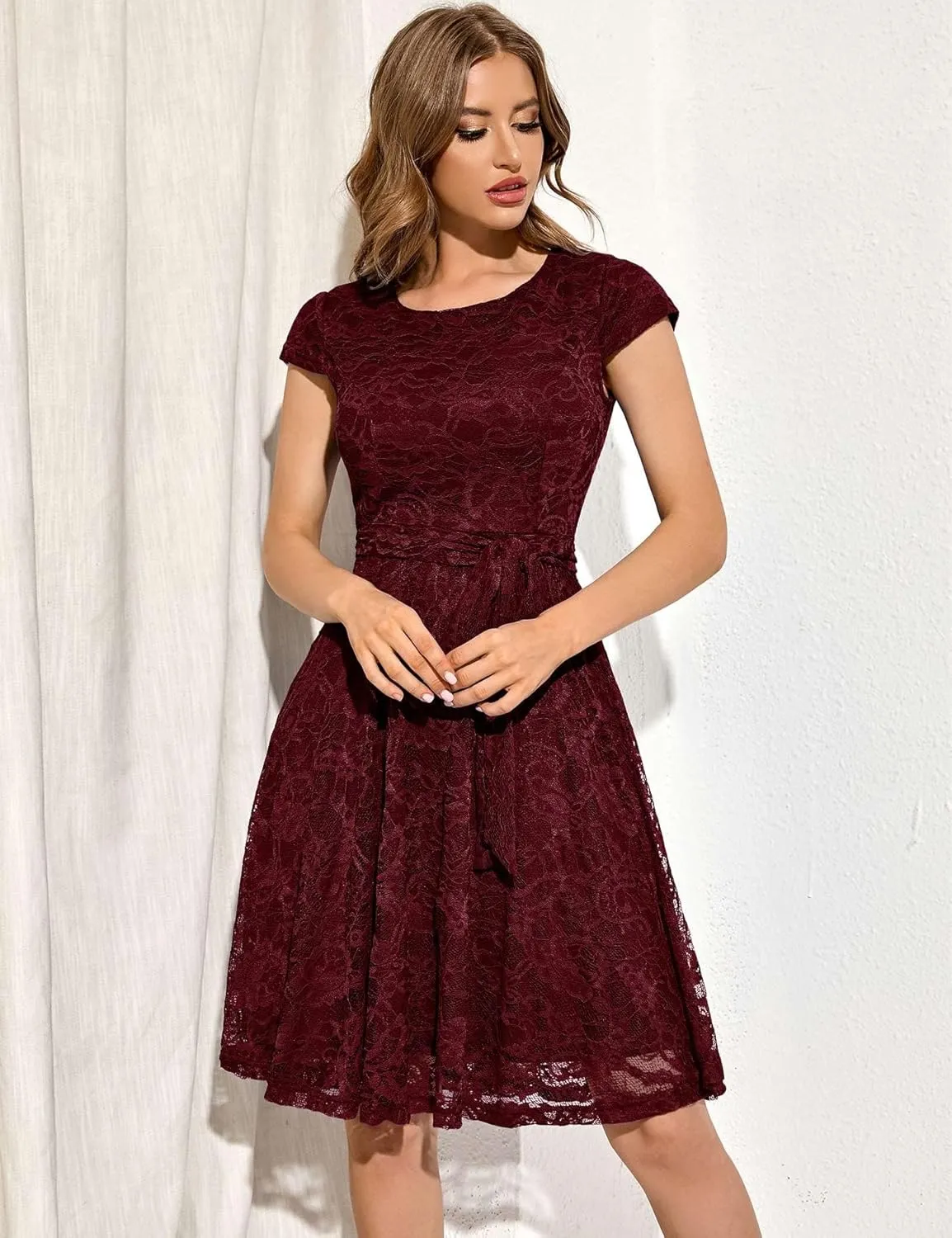 MUADRESS Women's Lace Cocktail Wedding Party Dress
