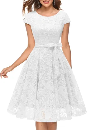 MUADRESS Women's Lace Cocktail Wedding Party Dress
