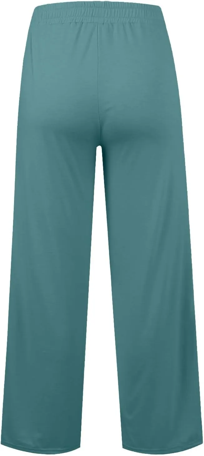 Oversized Sweatpants Women Baggy Lightweight Wide Leg Pants with Pockets Y2k High Waisted Flare Sweatpants Joggers