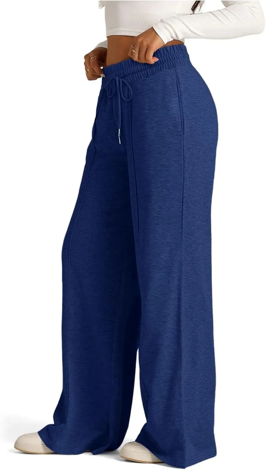 Oversized Sweatpants Women Baggy Lightweight Wide Leg Pants with Pockets Y2k High Waisted Flare Sweatpants Joggers