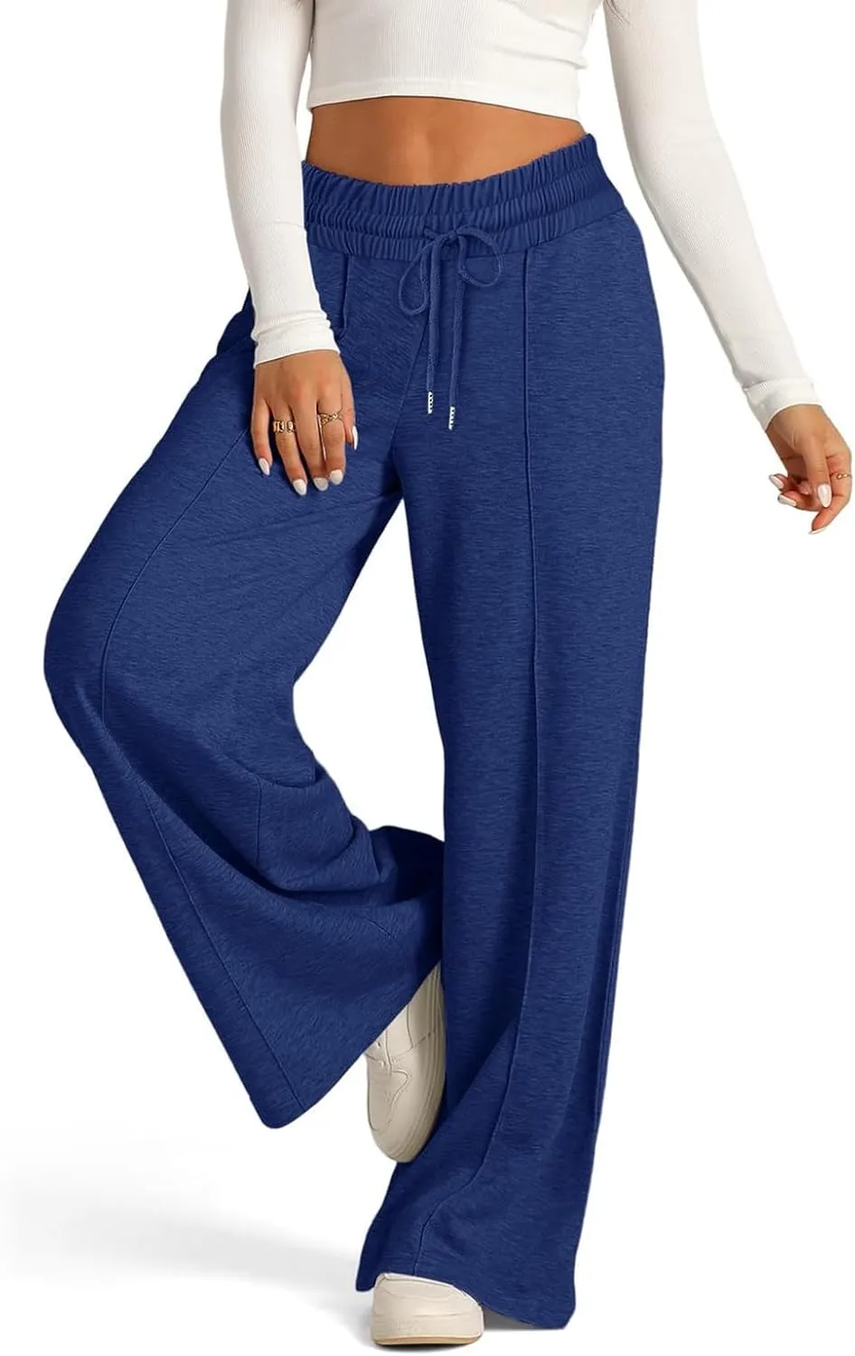 Oversized Sweatpants Women Baggy Lightweight Wide Leg Pants with Pockets Y2k High Waisted Flare Sweatpants Joggers
