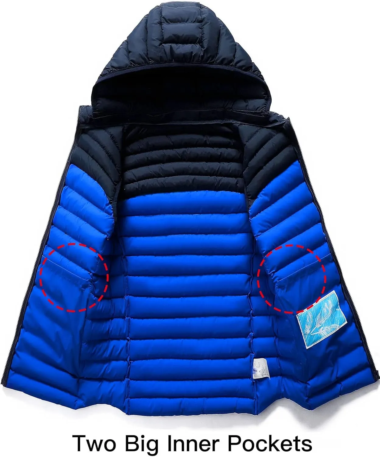 PEHMEA Mens Winter Lightweight Quilted Puffer Down Vest Sleeveless Jacket with Hood