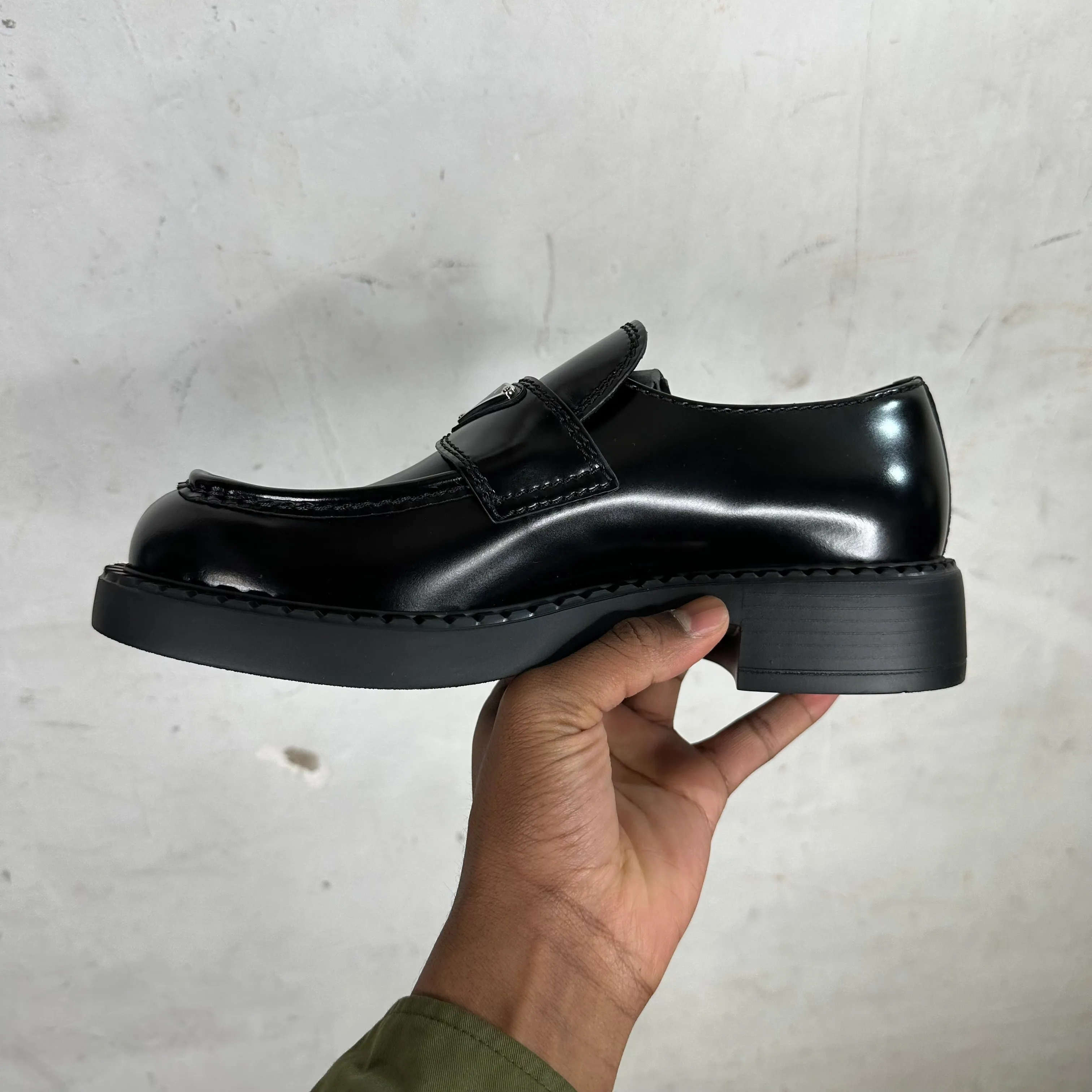 Prada Black Leather Loafers