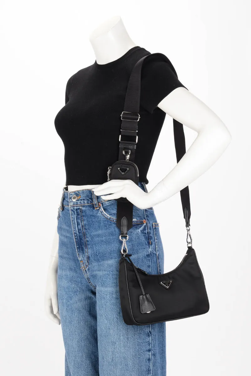 Prada Black Re-Nylon Re-Edition 2005 Bag