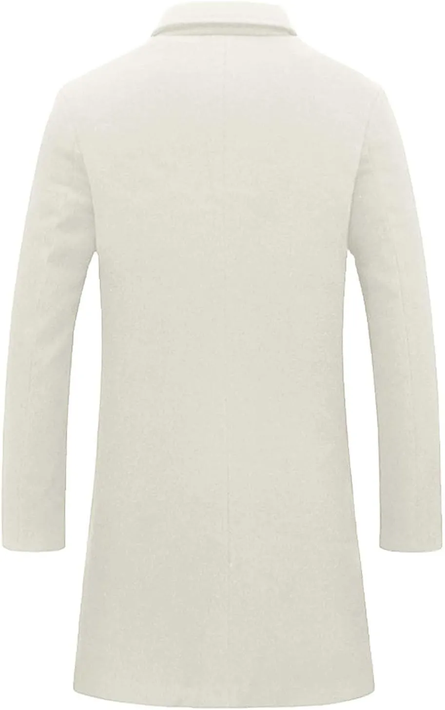 QWENTMTNTY Mens Wool Blend Single Breasted Notched Lapel Trench Coat Oversized Winter Coats Business Casual Wool Jackets