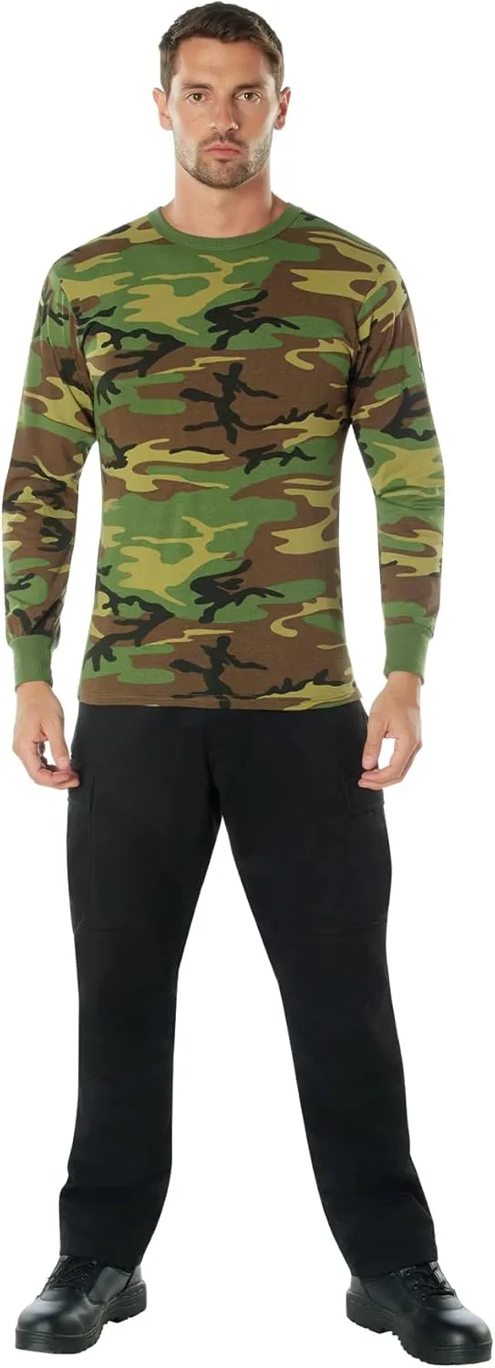 Rothco Mens Long Sleeve Color Camo T-Shirt